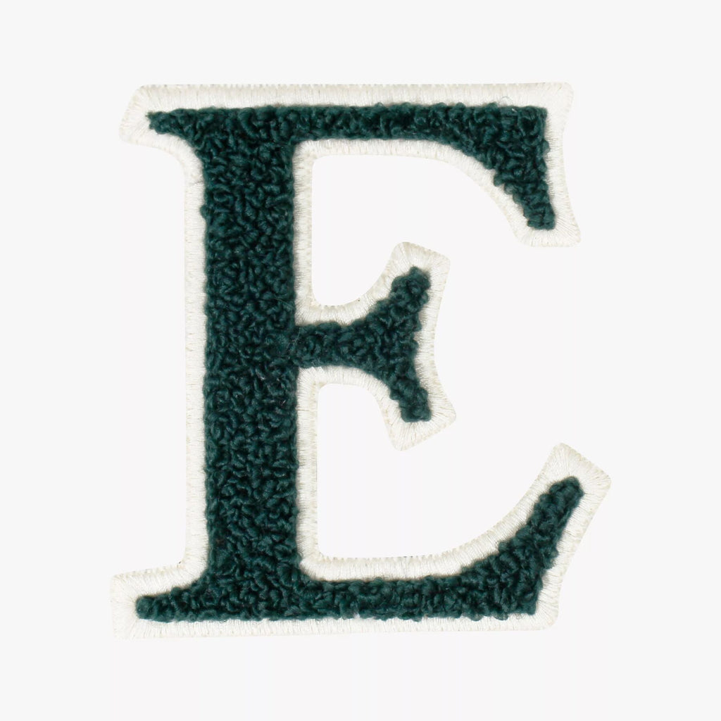 Iron On Embroidered Letter Patch-E
