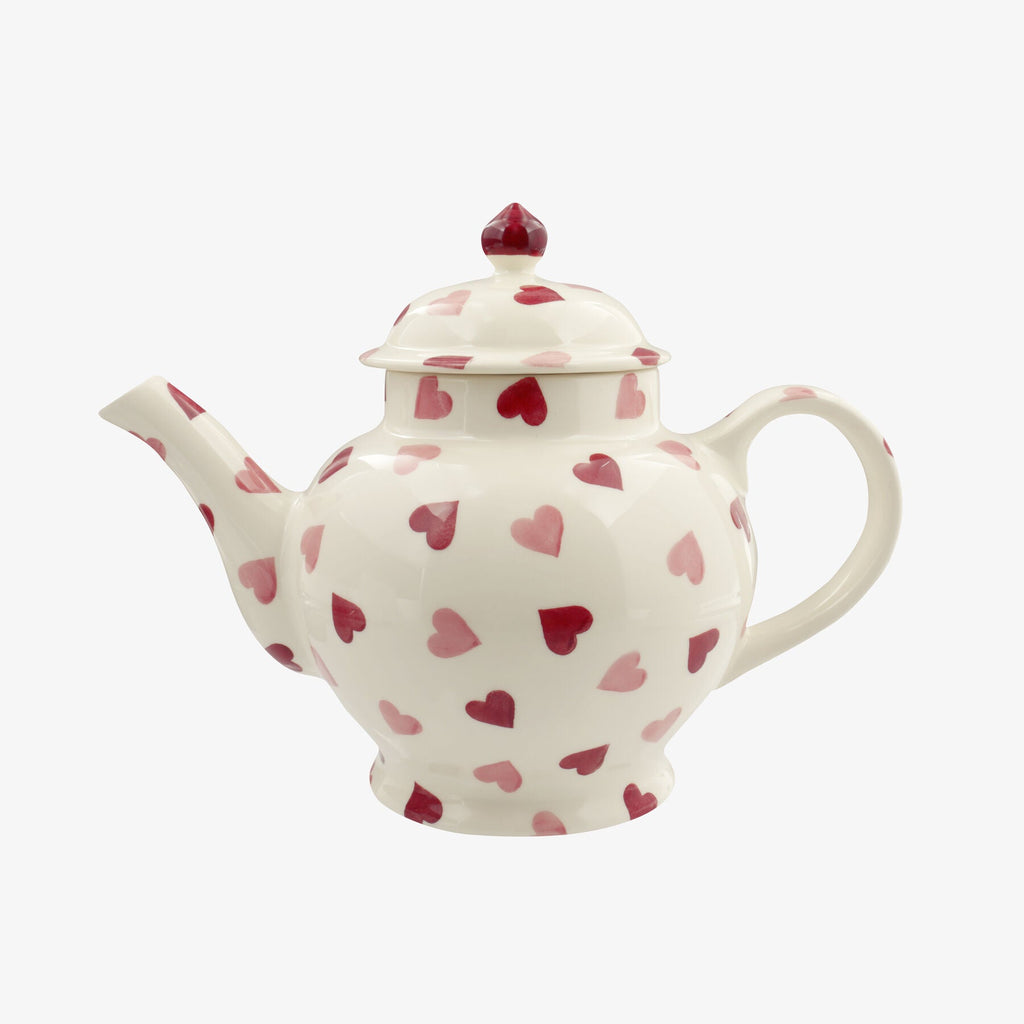 Seconds Pink Hearts 4 Mug Teapot