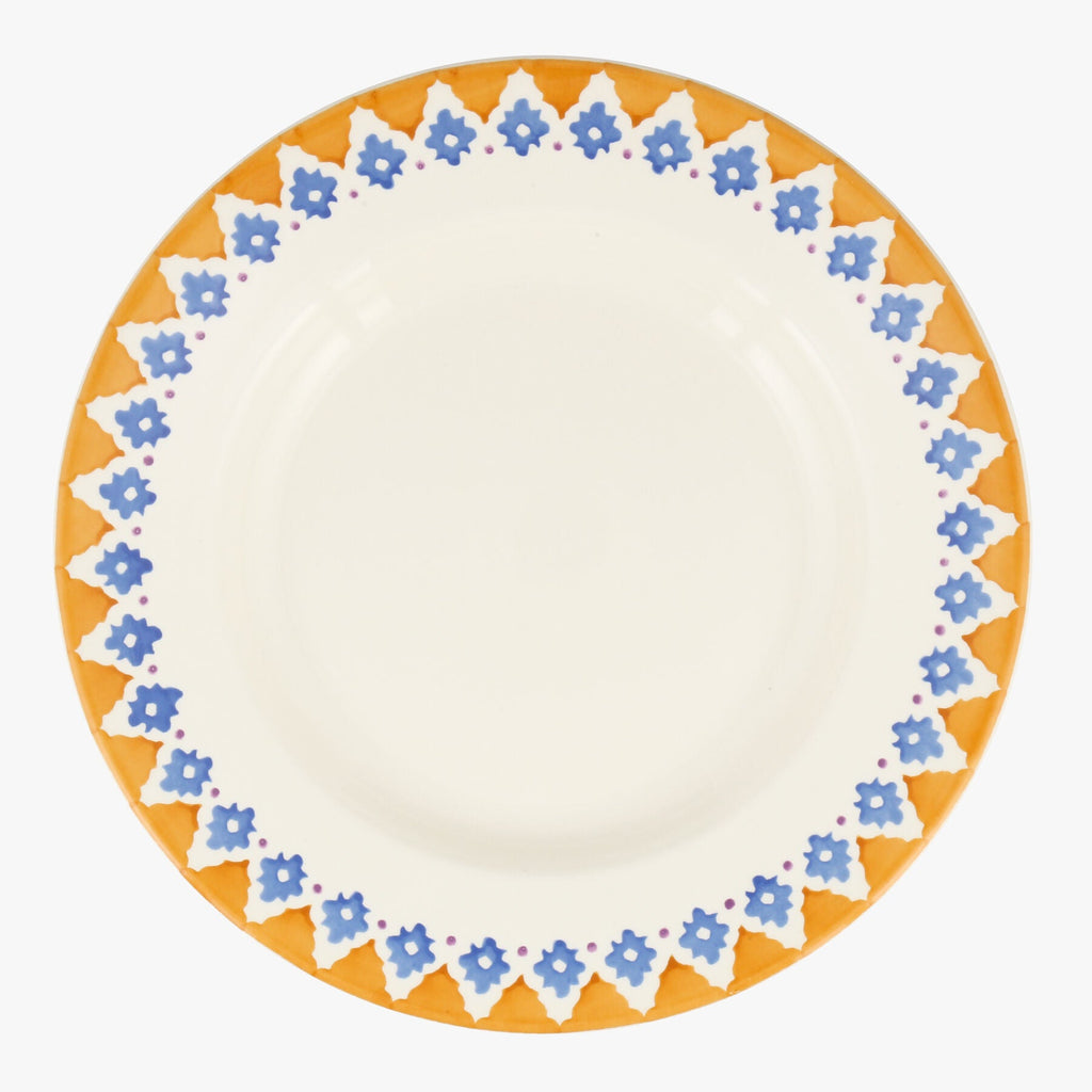 Orange/Blue Border 10 1/2 Inch Plate