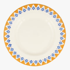 Orange/Blue Border 10 1/2 Inch Plate