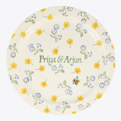 Personalised Buttercup & Daisies Serving Plate