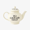 Black Toast Mr & Mrs 4 Mug Teapot