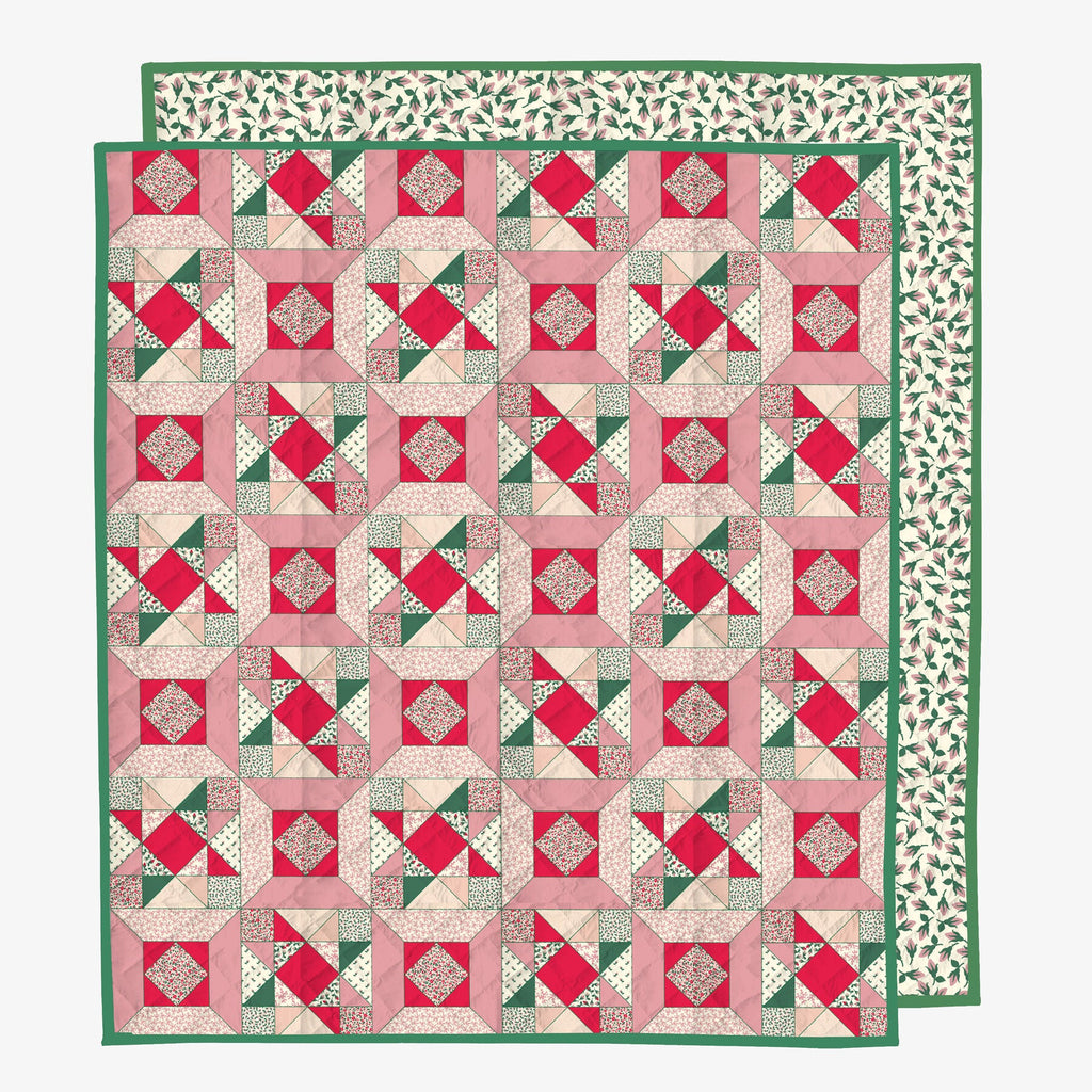 Roses Patchwork Quilted Throw 200 X 200 Cm