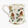 Personalised Christmas Robin 1/2 Pint Mug