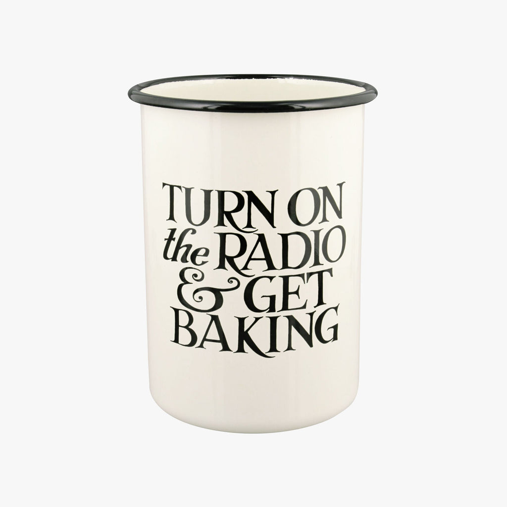 Black Toast Enamel Utensils Storage Pot Emma Bridgewater UK