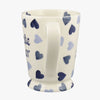 Personalised Blue Hearts Cocoa Mug