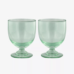 Goblet Wine Glasses - 100% Recycled Glass (Set of 2)