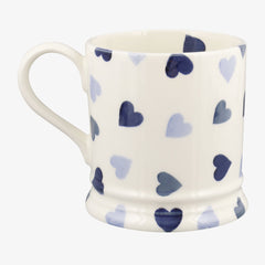 Personalised Blue Hearts 1 Pint Mug