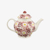 Personalised Pink Daisy Fields 2 Mug Teapot