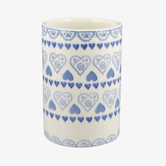 Personalised Blue Sampler Medium Vase