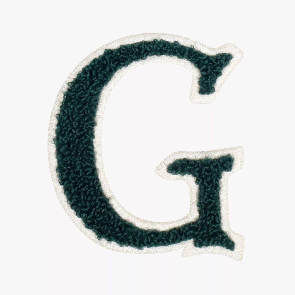 Iron On Embroidered Letter Patch-G