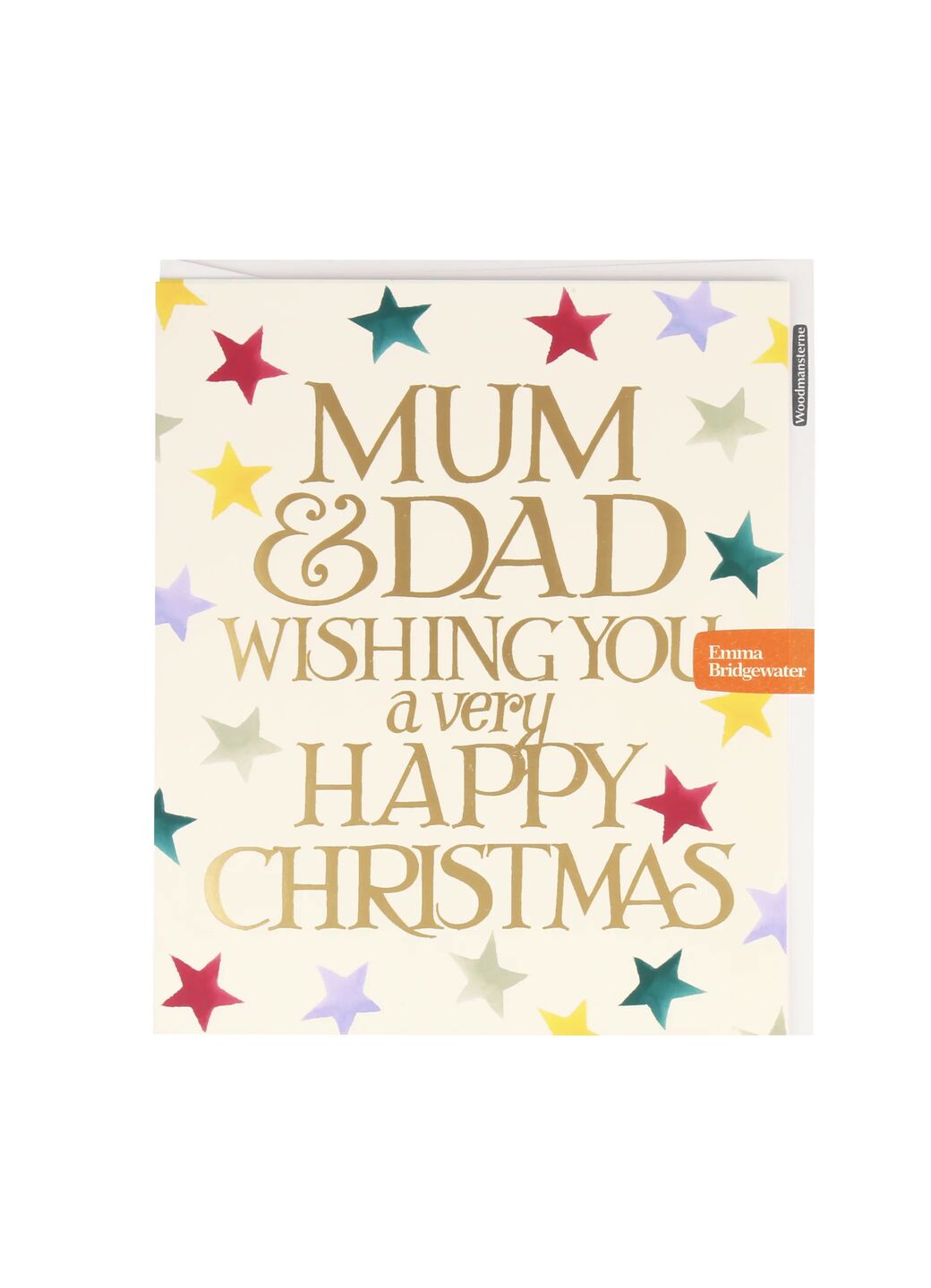 Mum & Dad Happy Christmas Polka Stars Card