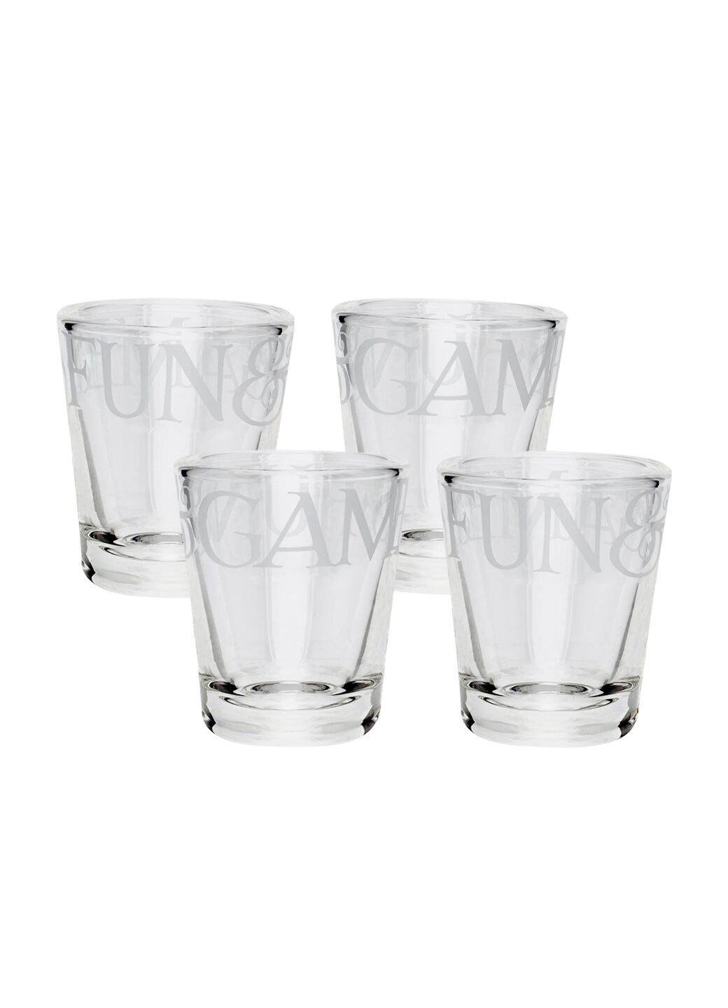 Black Toast Small Glass Tumbler - Set Of 4