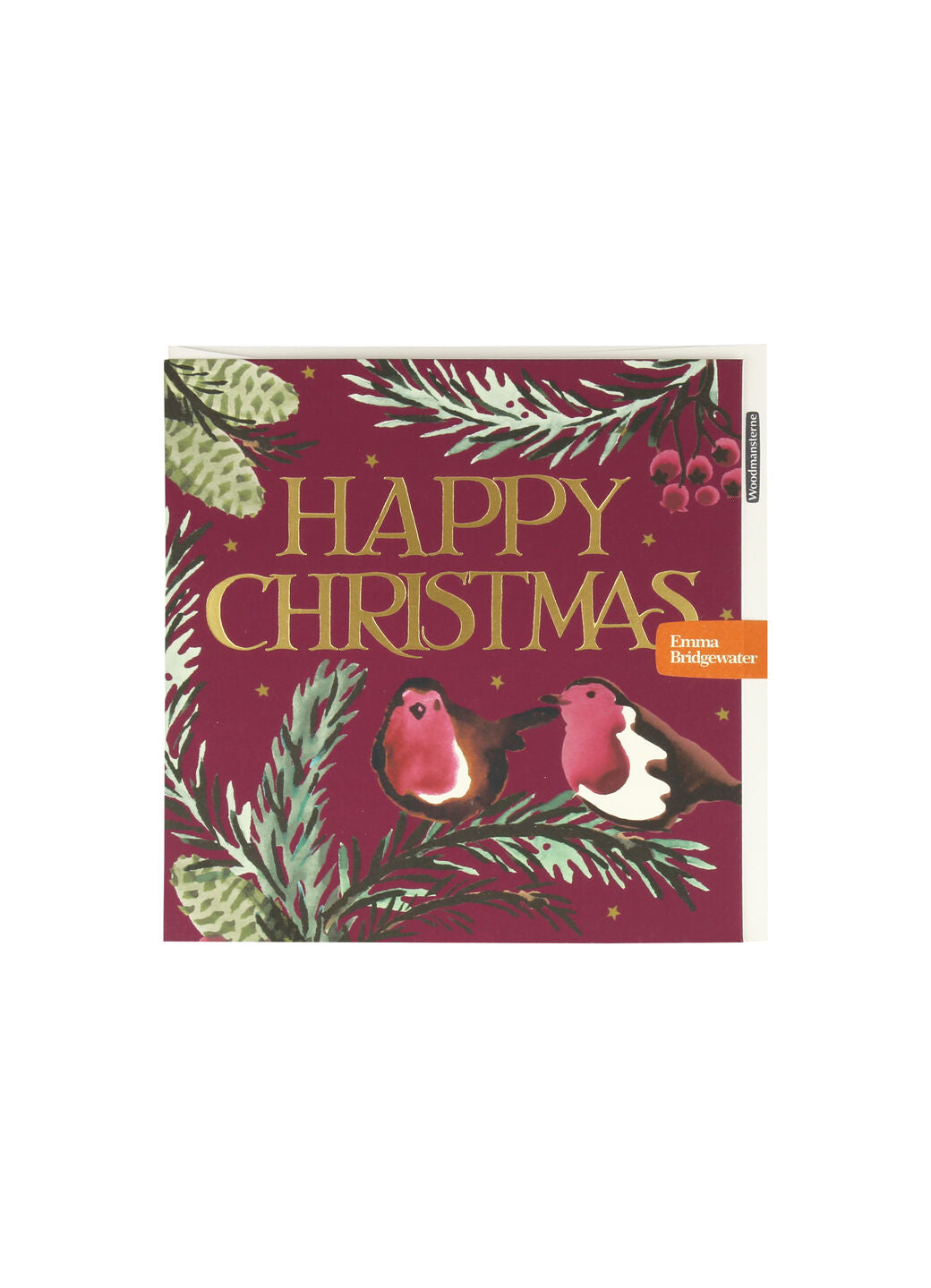 Robin In The Spruce Happy Christmas Card