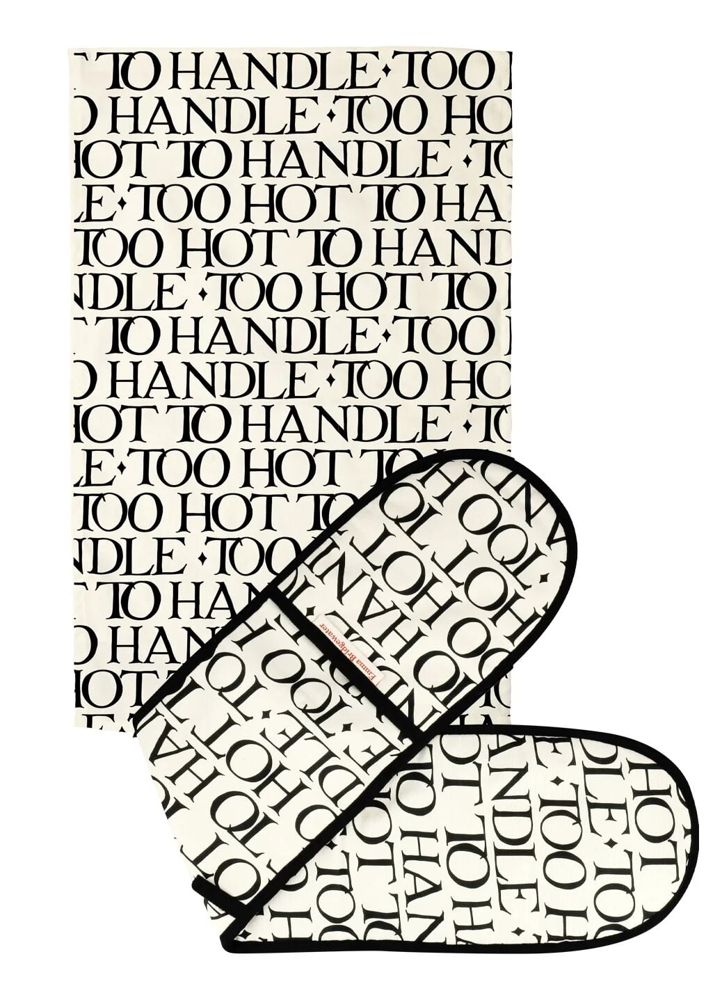 Emma Bridgewater Black Toast Oven Glove & Tea Towel