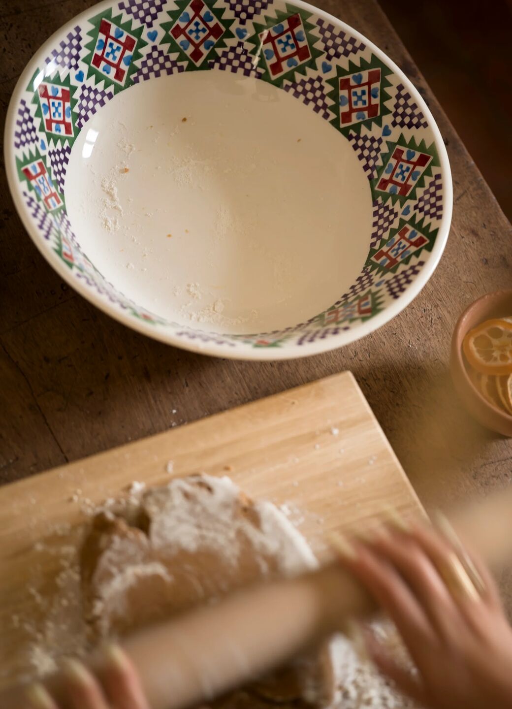Christmas Quilt Large Dish