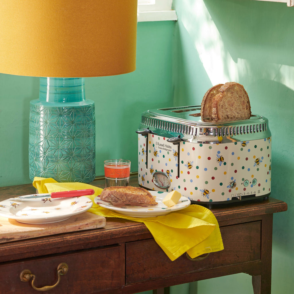 Retro 4 Slice Toaster Bumblebee & Small Polka Dot Toaster Russell