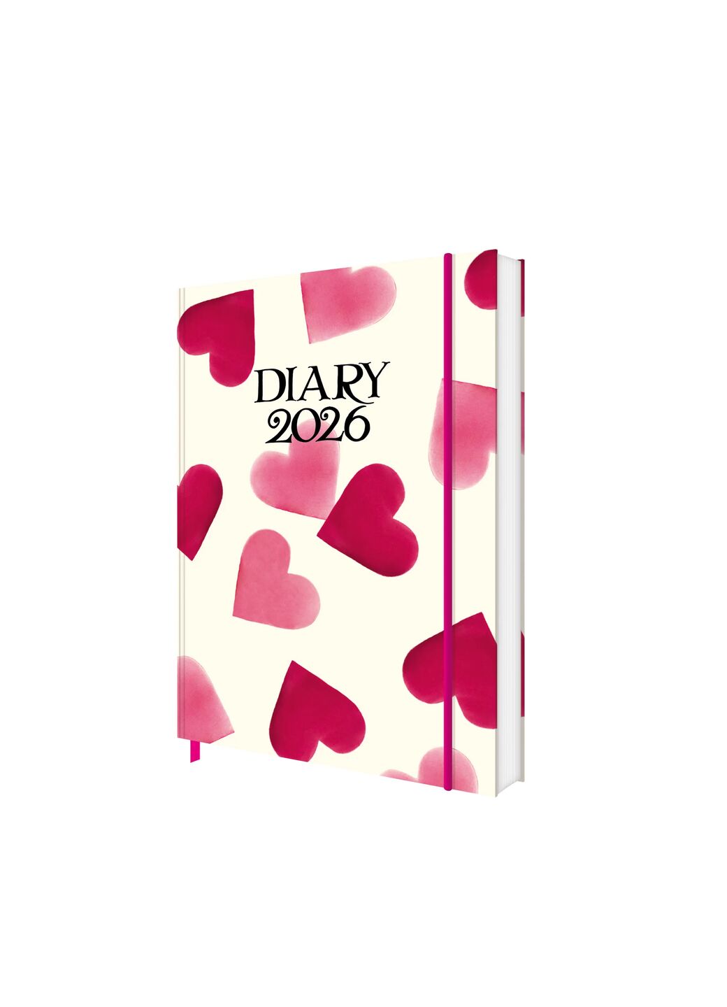 Big Pink Hearts A6 Diary 2026