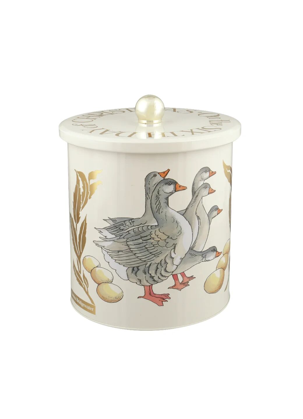Six Geese A-Laying Medium Tin Biscuit Barrel