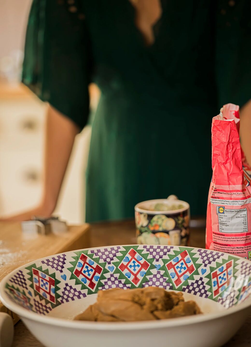 Christmas Quilt Large Dish