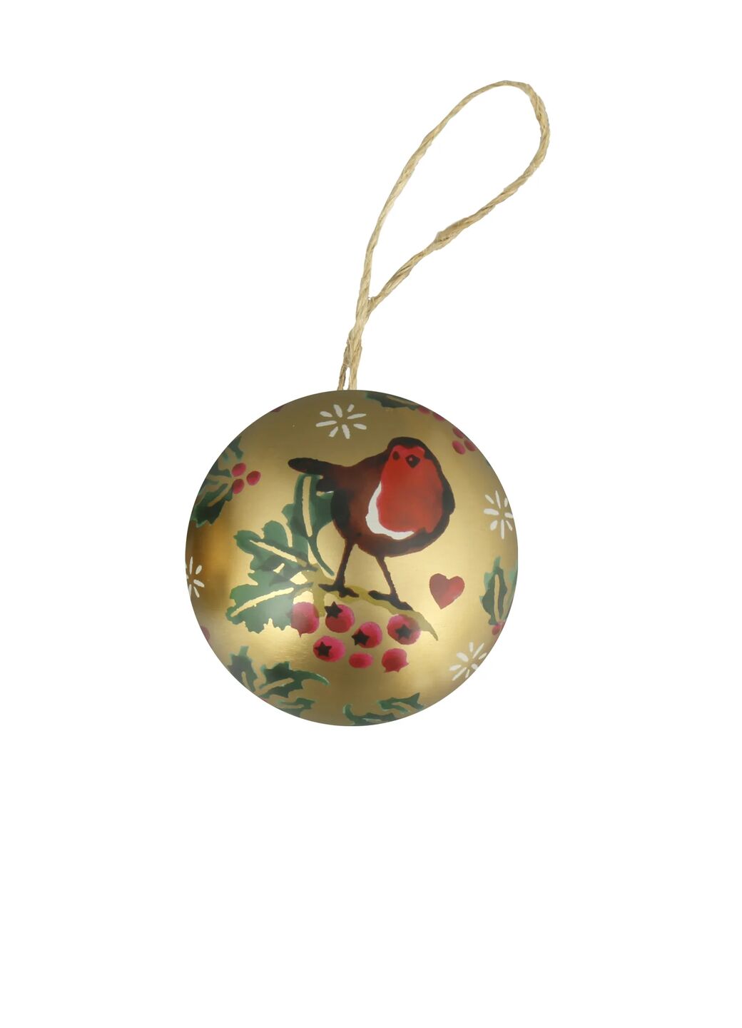 Little Robin Round Tin Bauble