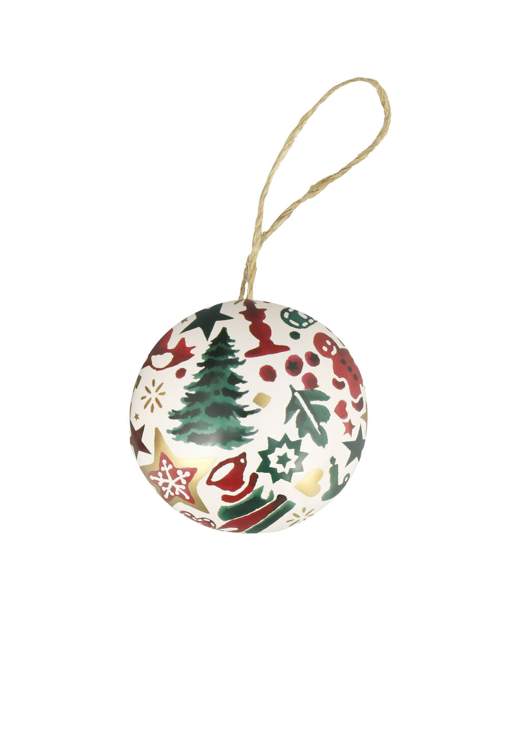 Christmas Celebration Round Tin Bauble