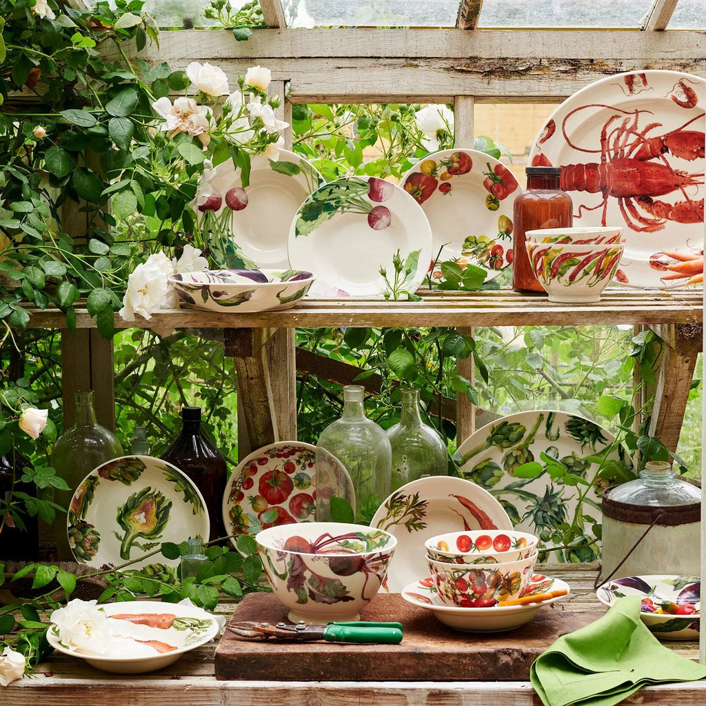 Aubergine & Flowers Medium Pasta Bowl Emma Bridgewater UK