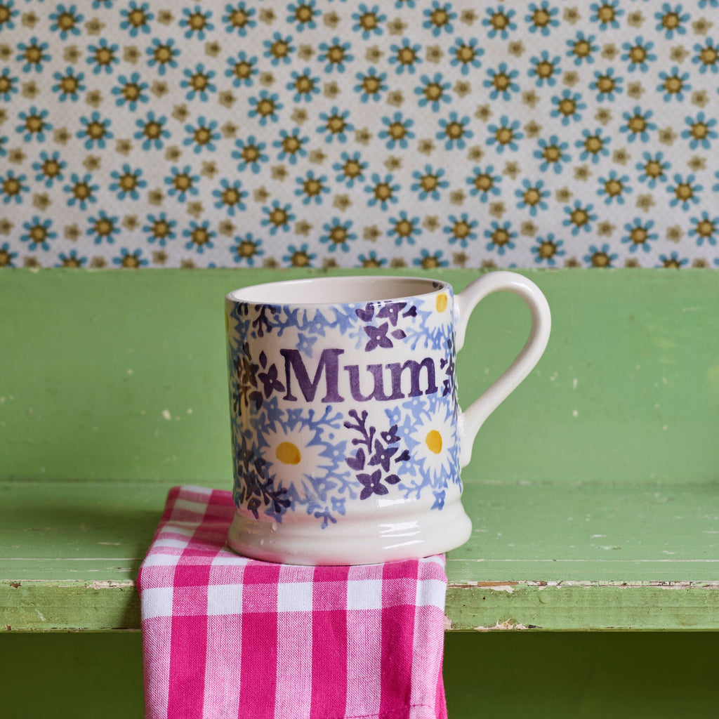 Blue Daisy Fields Mum 1/2 Pint Mug Emma Bridgewater UK