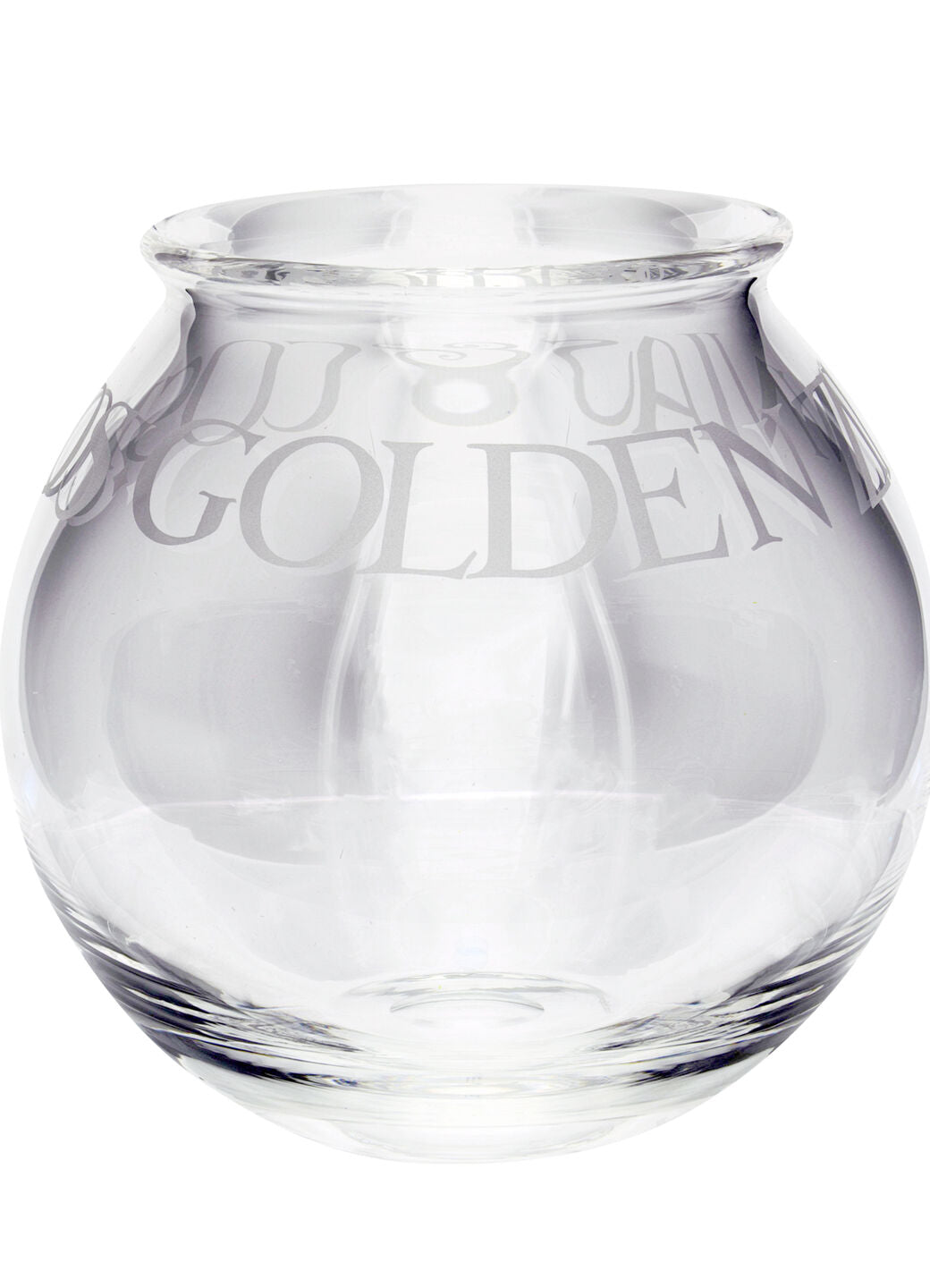 Black Toast Medium Goldfish Bowl Crystal Glass Vase