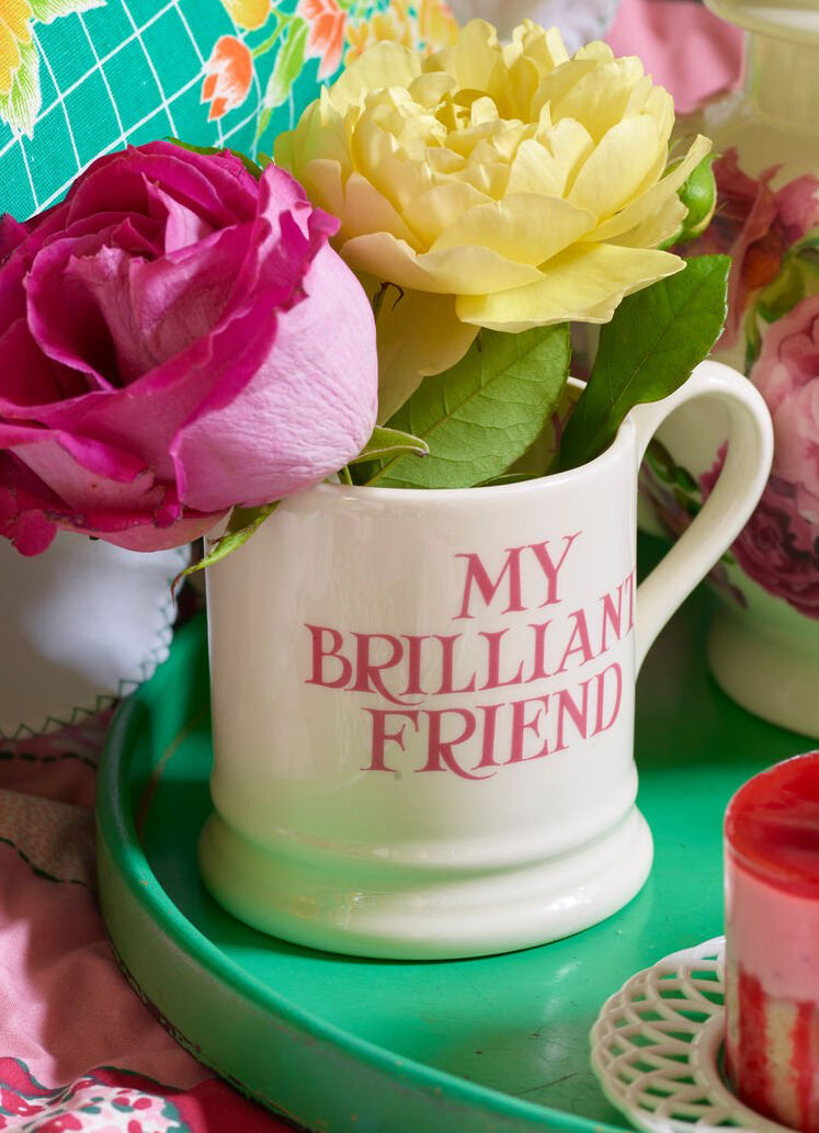 Pink Toast My Brilliant Friend 1/2 Pint Mug