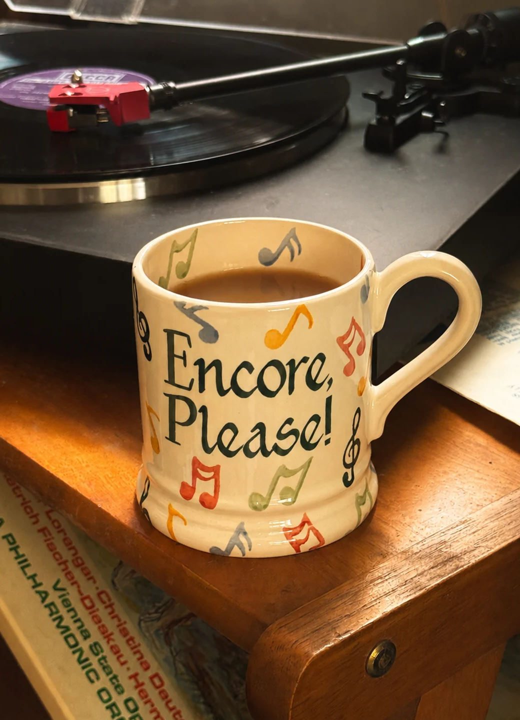 Personalised Music Notes 1/2 Pint Mug