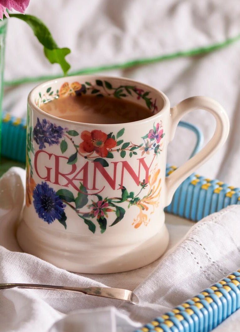 Garden Flowers Granny 1/2 Pint Mug