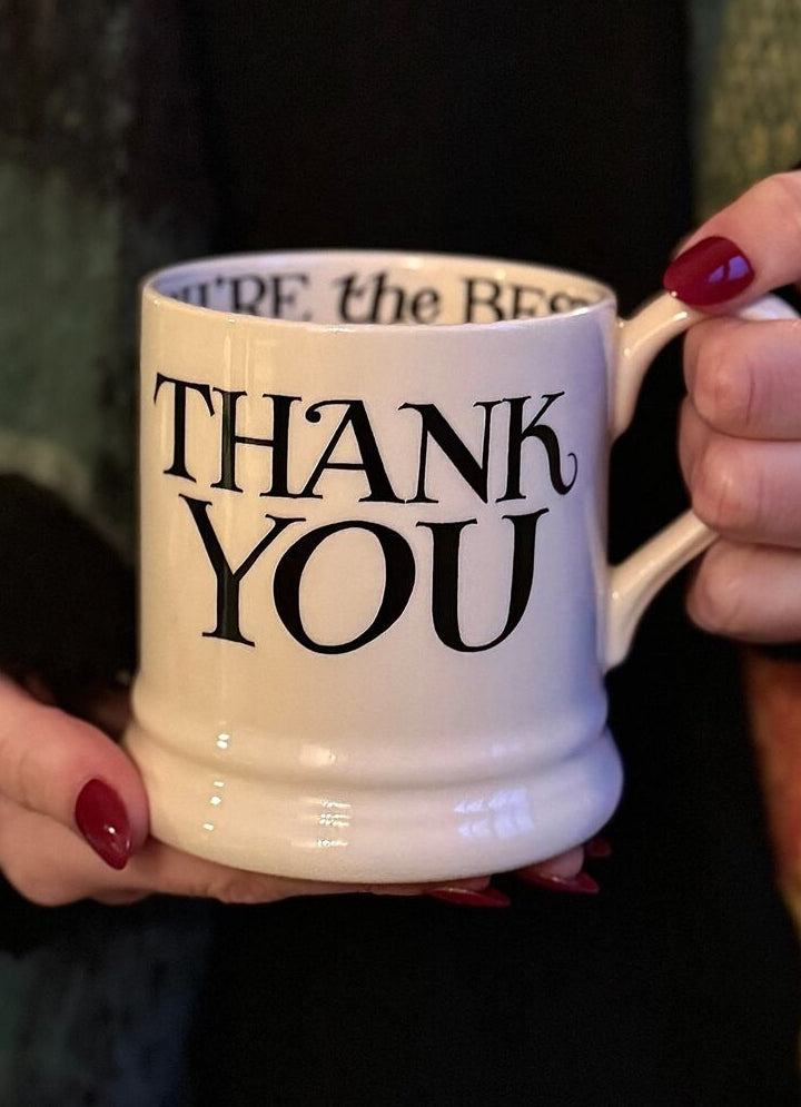 Black Toast Thank You 1/2 Pint Mug