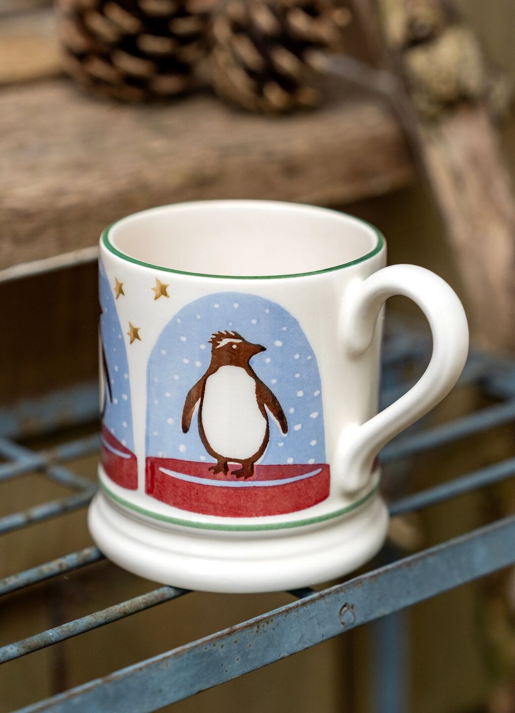 Seconds Penguin Snow Globe 1/2 Pint Mug
