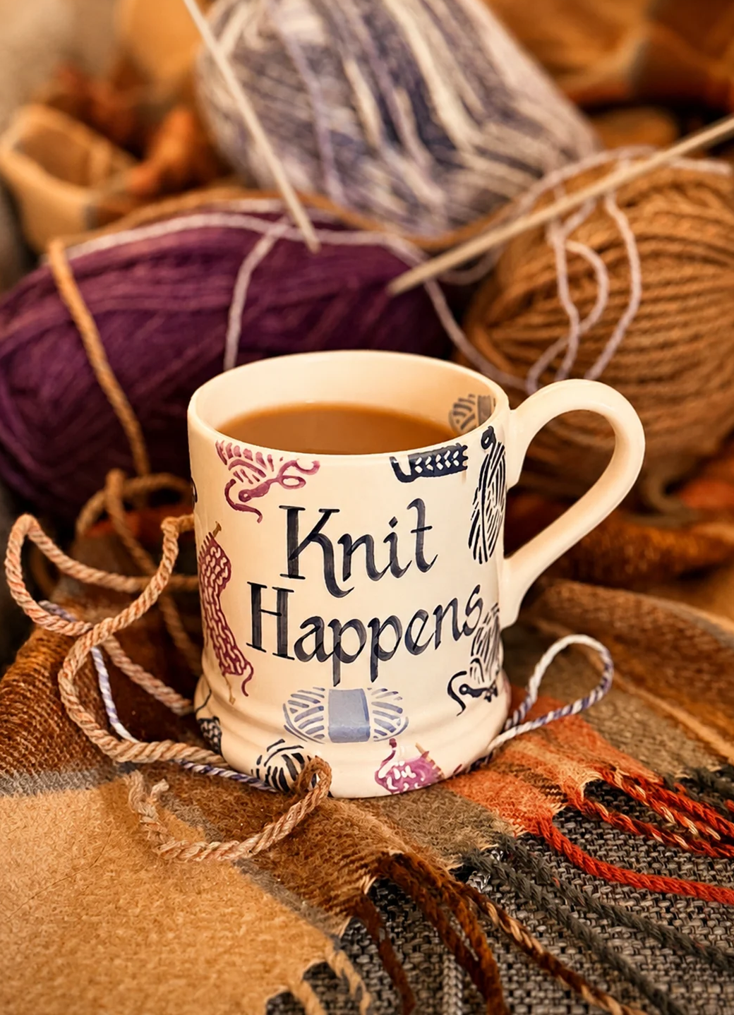 Personalised Knitting 1/2 Pint Mug