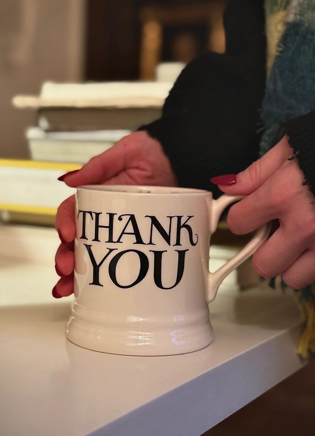 Black Toast Thank You 1/2 Pint Mug