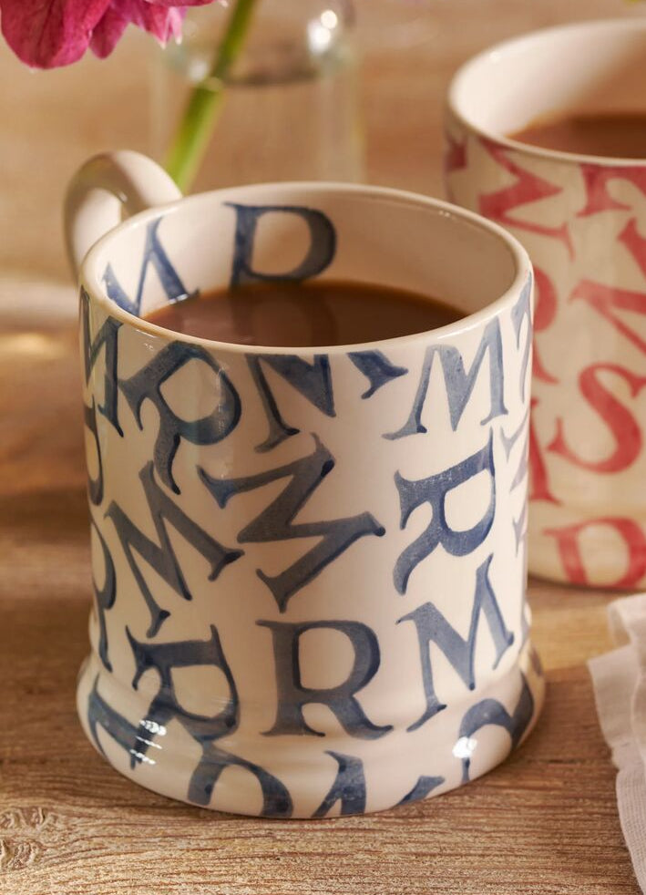 M.R Blue 1/2 Pint Mug