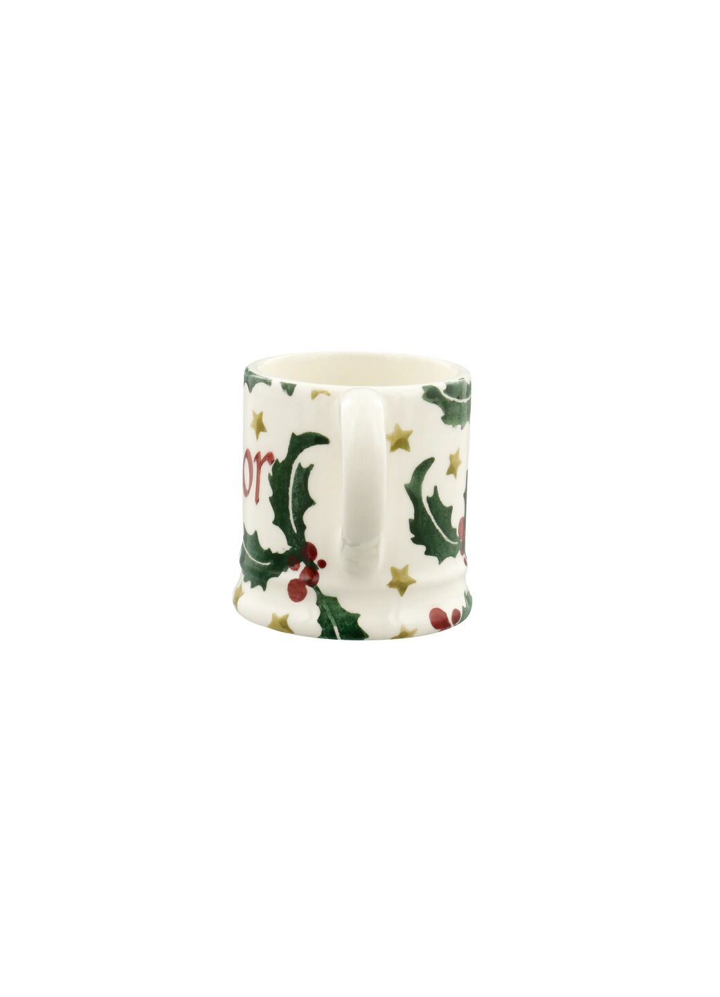 Personalised Christmas Holly With Star Tiny Mug