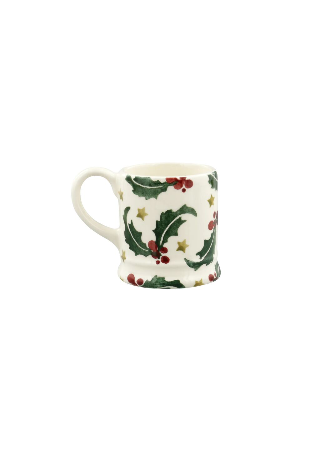 Personalised Christmas Holly With Star Tiny Mug
