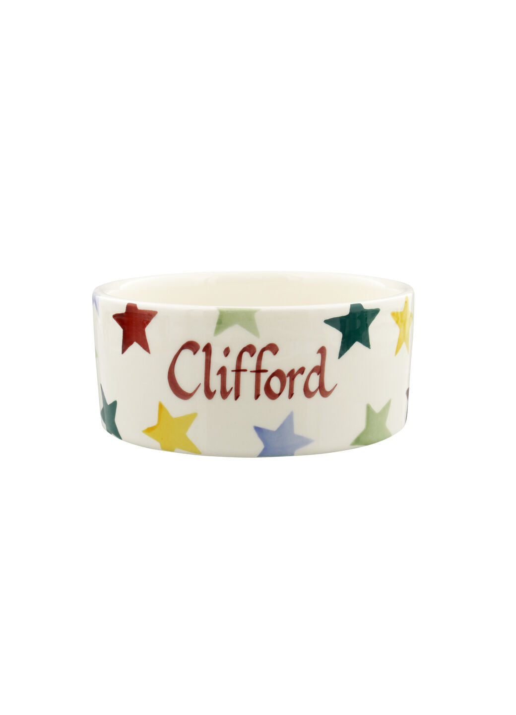 Personalised Polka Star Small Pet Bowl