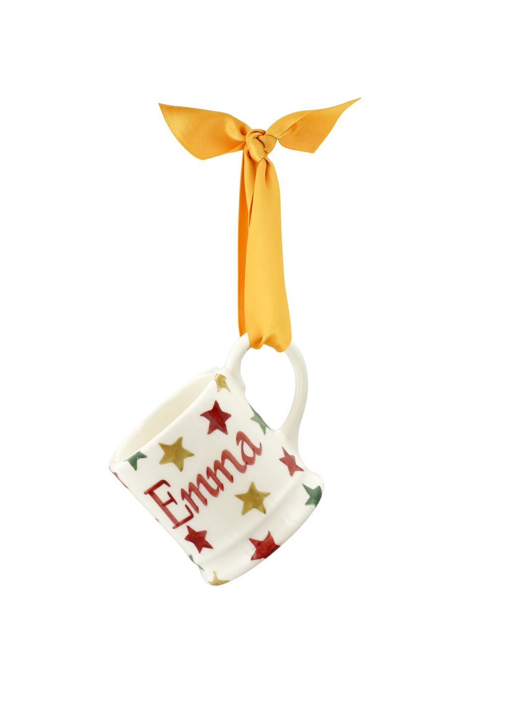 Personalised Red, Green & Gold Star Tiny Mug