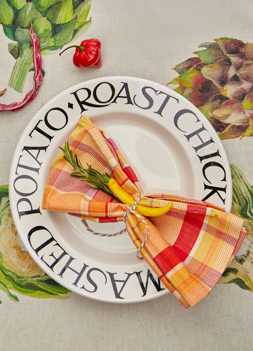Seconds Toast Roast Chicken Large Dinner Plate 10.5 Inch