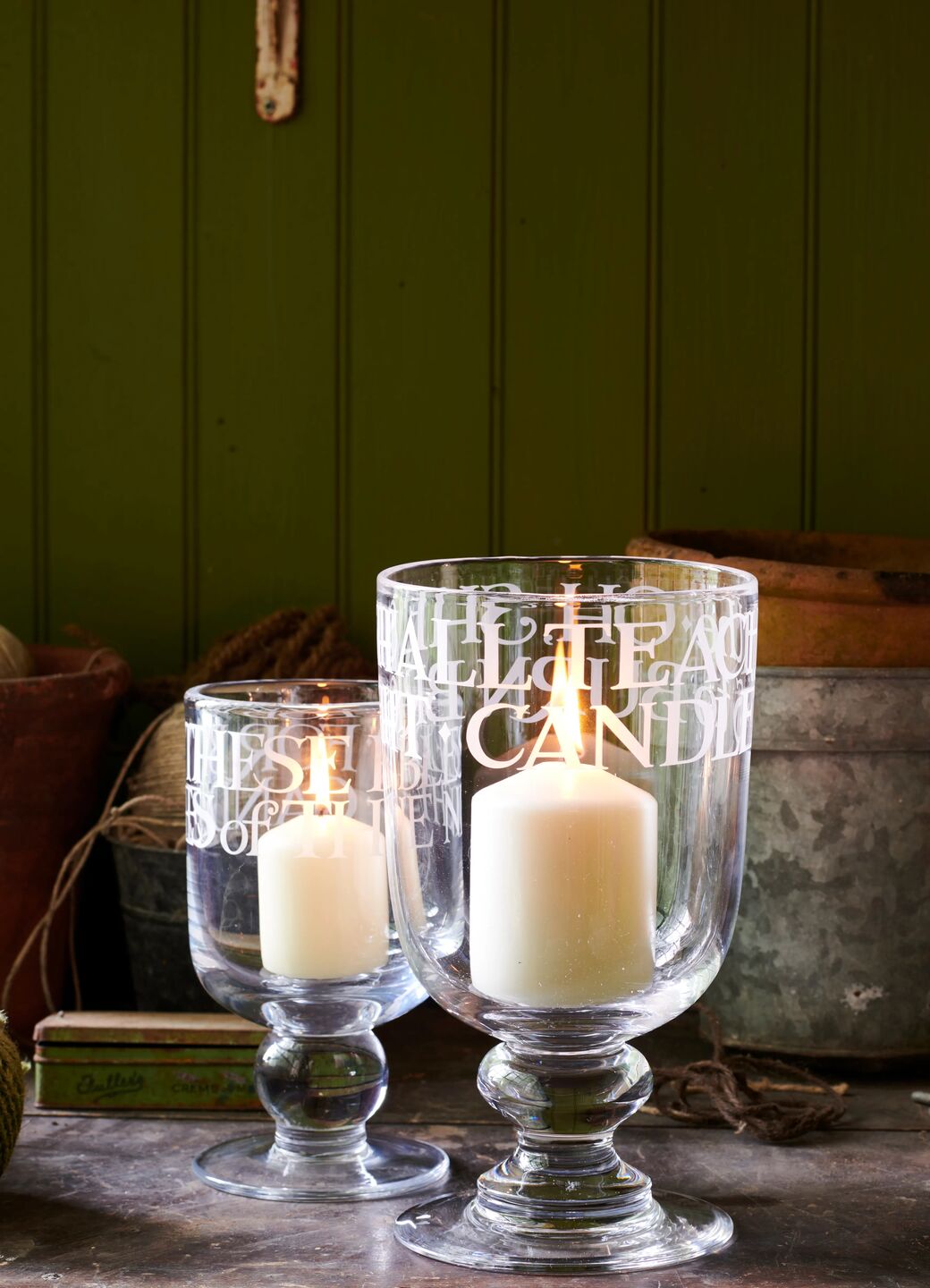 ※たけしゃん　THE STORM LANTERN UNPOLISHED Black Toast Small Crystal Glass Storm Lantern – Emma Bridgewater UK