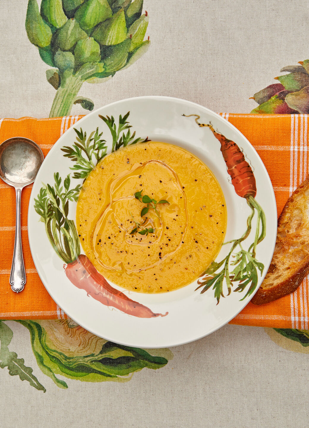 Seconds Vegetable Garden Carrots Soup Plate