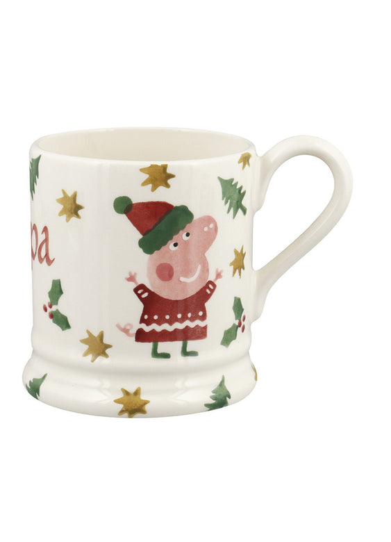 Personalised Peppa & Christmas 1/2 Pint Mug Emma Bridgewater UK