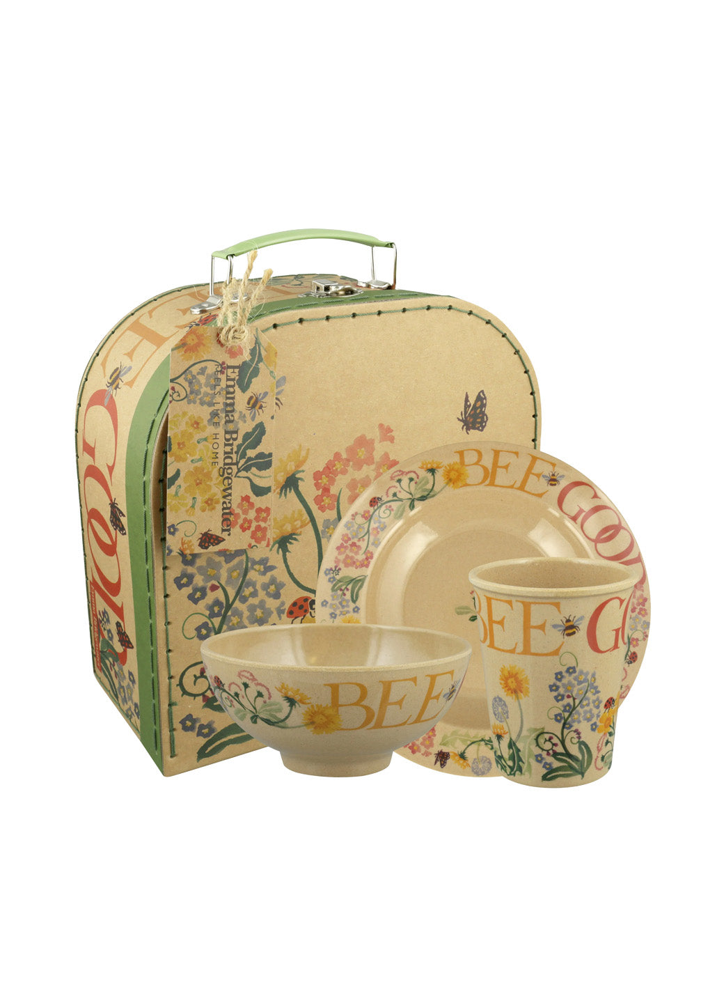 All My Good Intentions 3 Piece ' s Rice Husk Suitcase Set