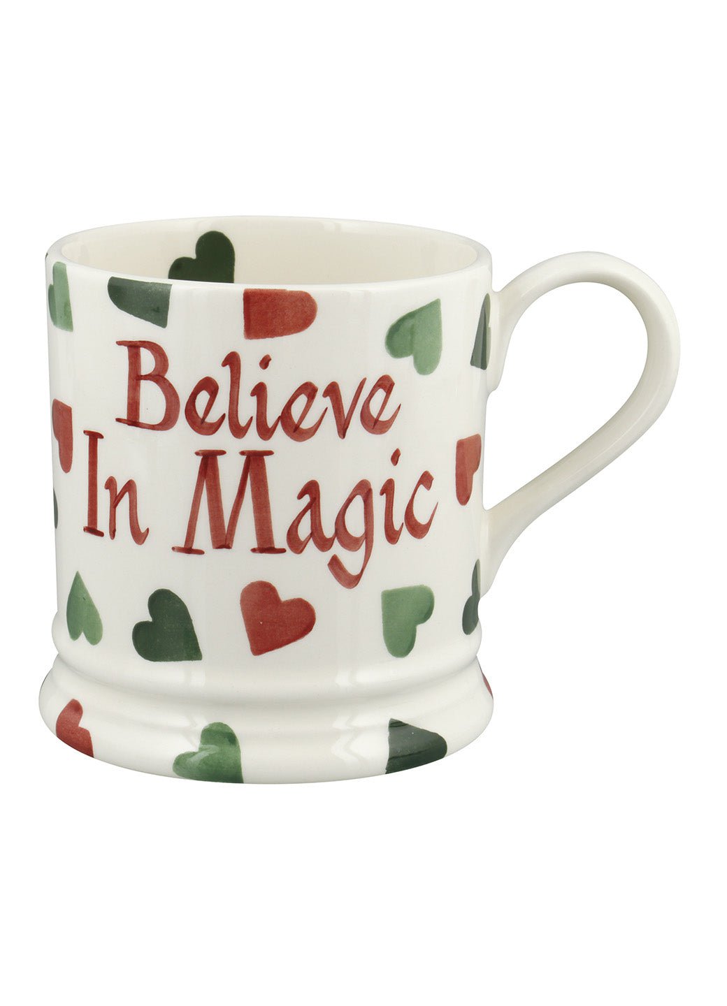 Personalised Red & Green Hearts 1 Pint Mug Emma Bridgewater UK