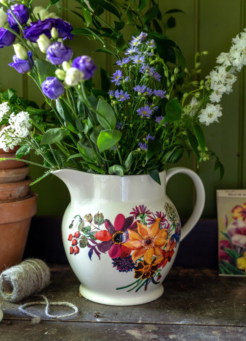 Seconds Autumn Flowers 6 Pint Jug