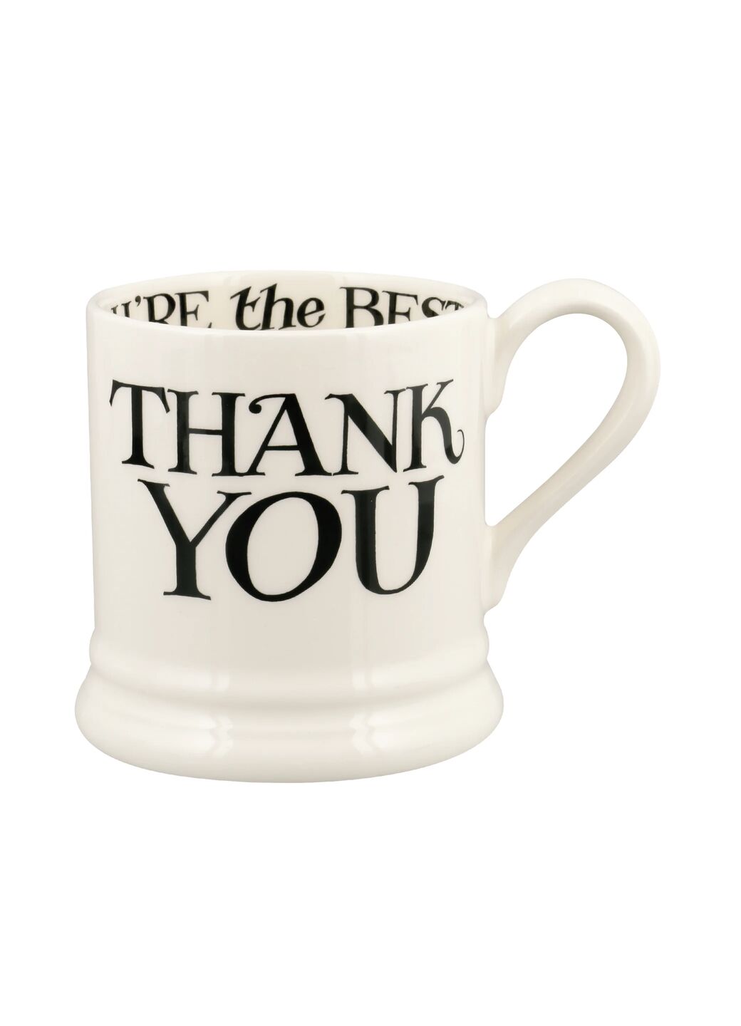 Black Toast Thank You 1/2 Pint Mug