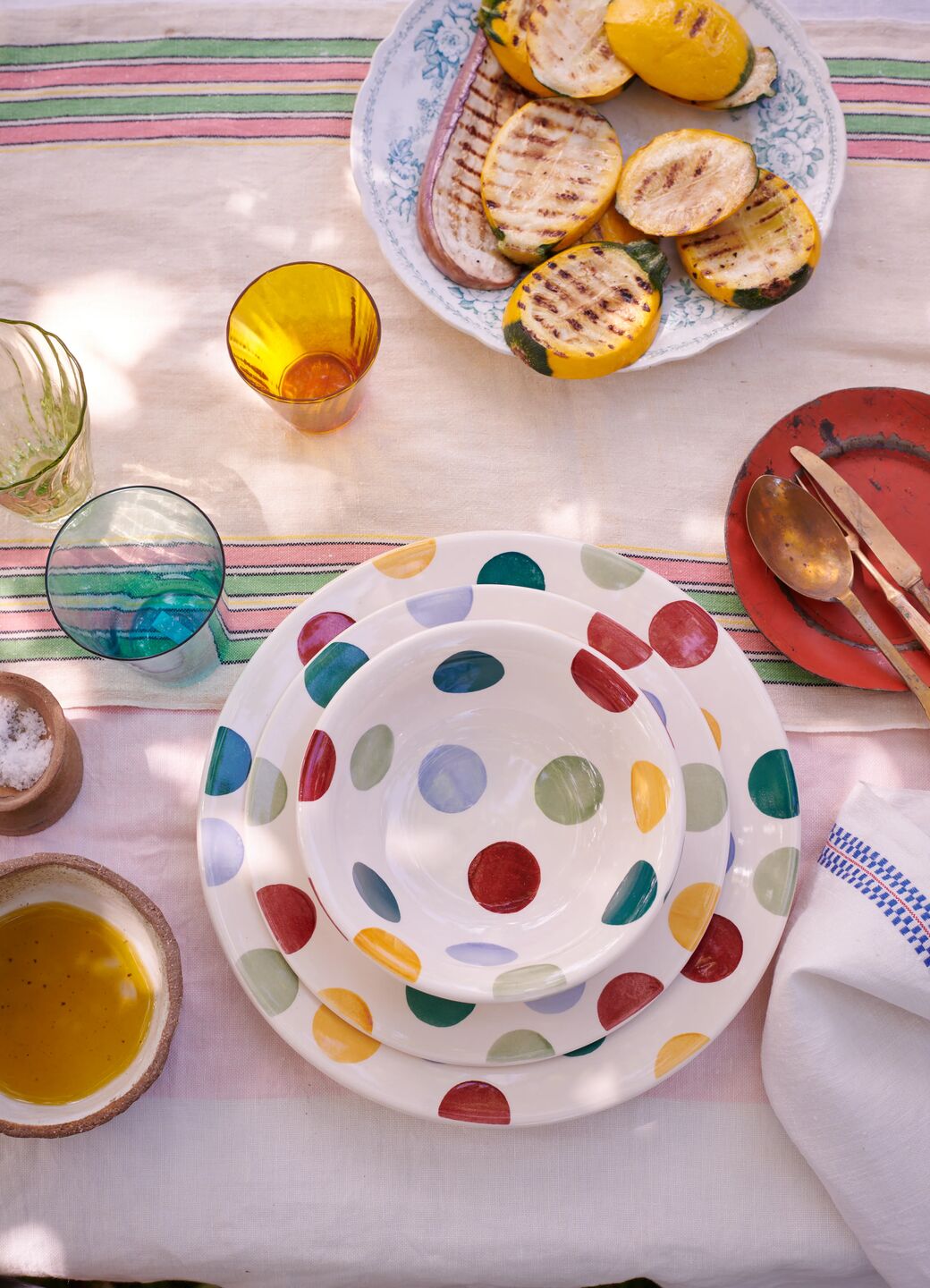 Dinner Plates Emma Bridgewater Melamine Set Big Polka Dots Large